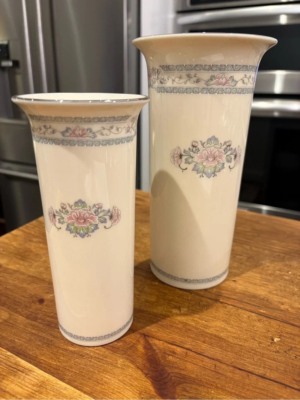 Lenox Charleston Elegant Floral Ceramic Vase - Cream with Pastel Accents
